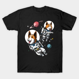 Corgi Dog Space Astronaut T-Shirt